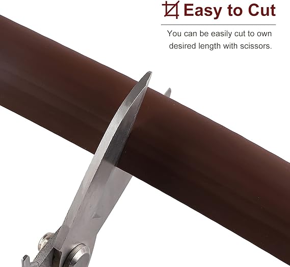 REMYS Doorway Uneven Floor Transition Strip, Wood to Tile Floor Threshold Strip, PVC Flooring Edge Trim for Carpet/Laminate Floor/Uneven Floors, with Self Adhesive Tape (Color : Dark Gray)