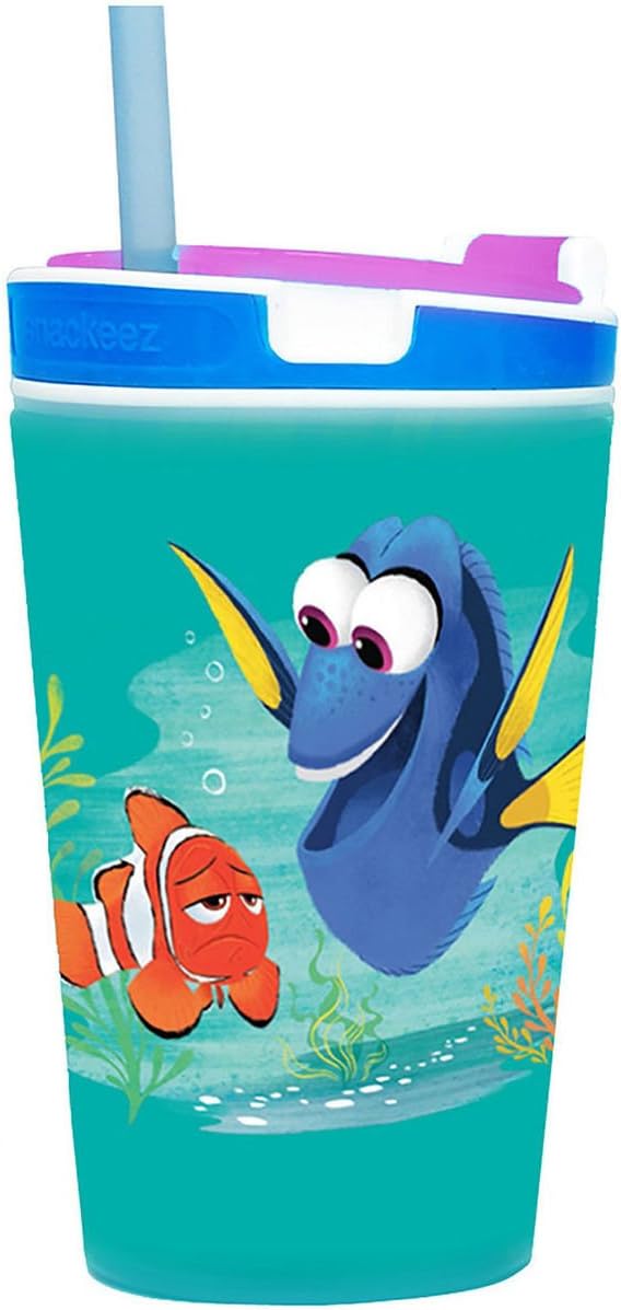 Snackeez Jr Finding Dory 2 in 1 Snack and Drink Cup, 8 x 4.4 x 3.7 inches