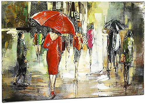 Kobolo Wandbild Wanddeko Metallbild 3D-Bild - Straßenmillieu - 108x72 cm