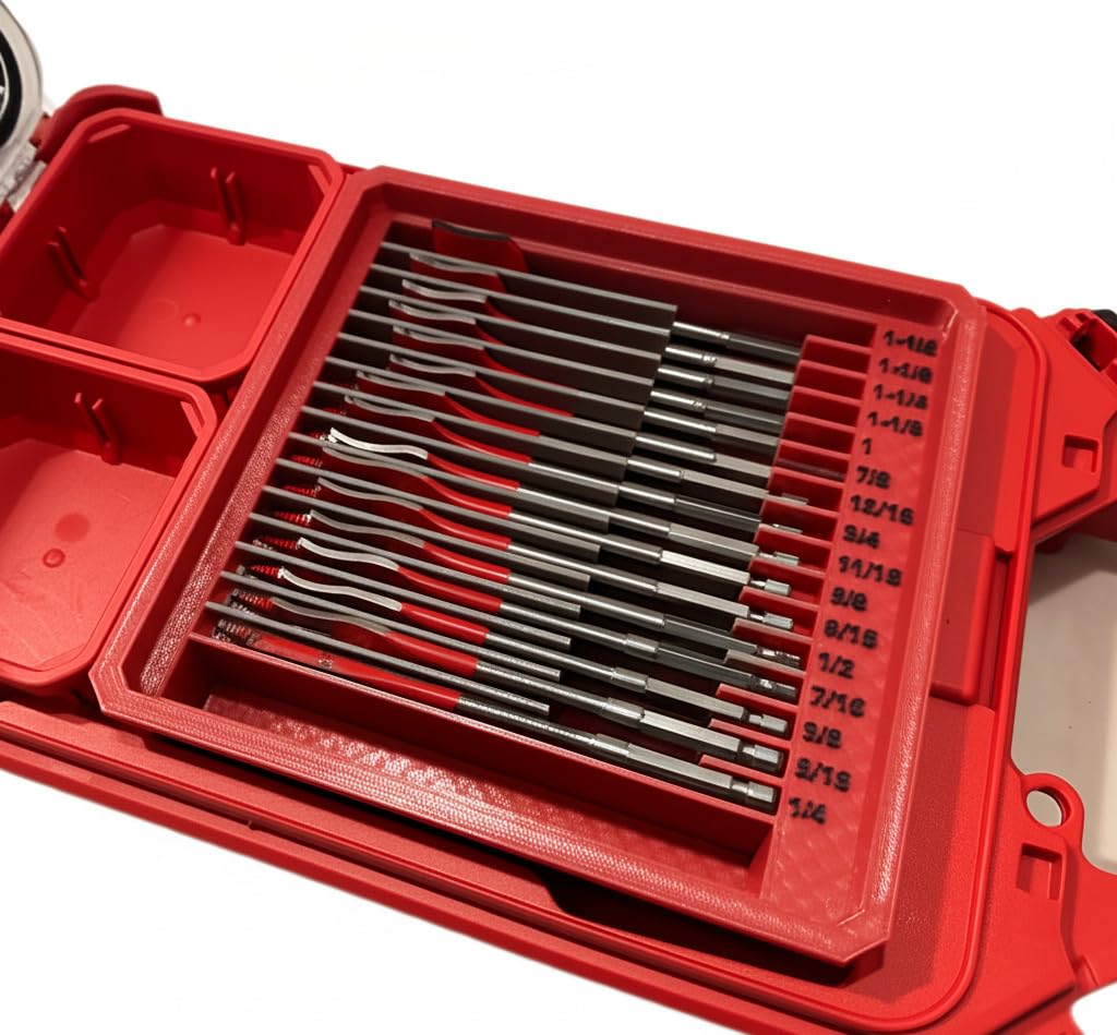 Spade Drill Bit Holder Insert for Diablo SPEEDemon DSP2980-S16 Bits Milwaukee PACKOUT Low Profile 48-22-8431 and 48-22-8436