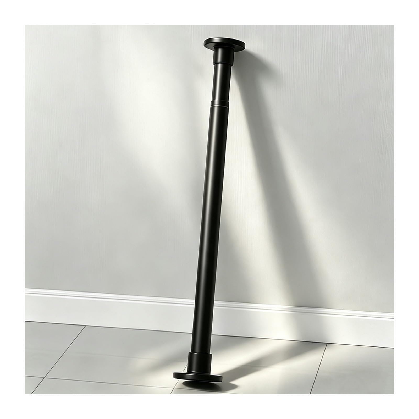 Shower Curtain Rods Tension, Tension Shower Curtain Rod | Extendable length 11.8-102.4 inches, Load capacity 40kg, No drilling required(Black,110-200cm/43.3-78.7in)