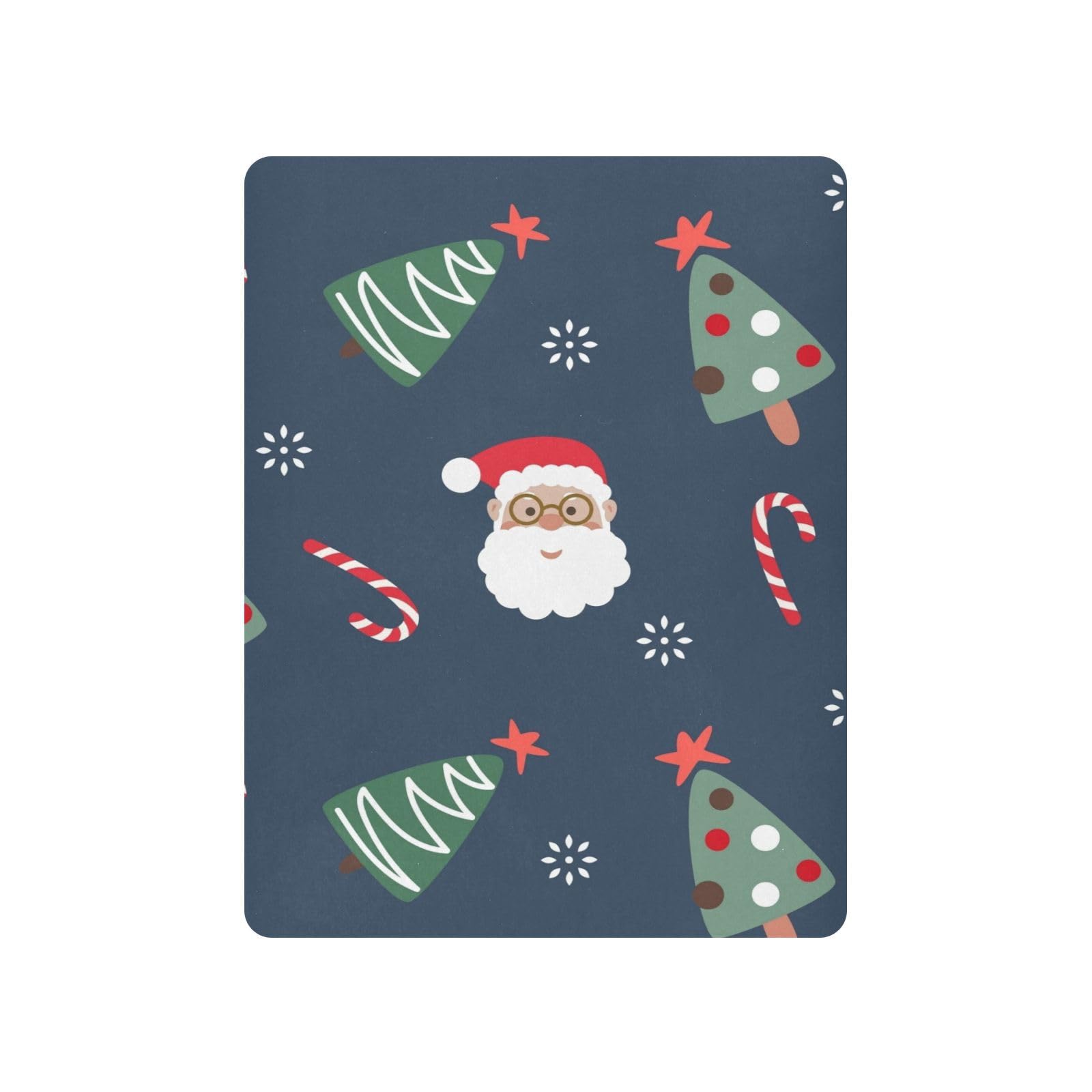 Moudou Christmas Santa Claus Playard Sheet for Boy Girls, Soft Breathable Fitted Toddler Sheet for Standard Playard Bed Mattress, 39 x 27 x 5 Inch