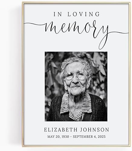 Healthy shop Cartel de la bienvenida del funeral de la celebración de la vida Carteles del funeral de la impresión conmemorativa de In Loving Memory