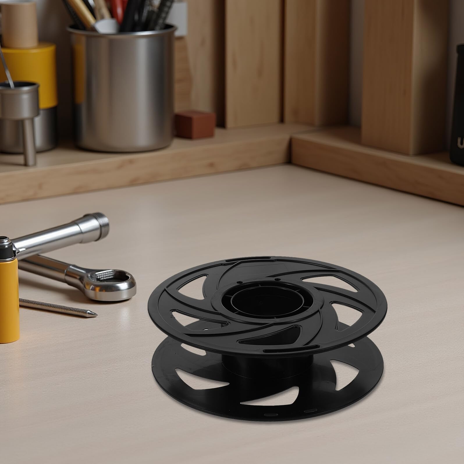NUOBESTY Bobina di Filamento per Stampante 3D in Plastica, Set da 6 Pezzi Forma a Ventaglio Scavata, Compatibile Pla e Altri Materiali, per Conservazione Efficiente