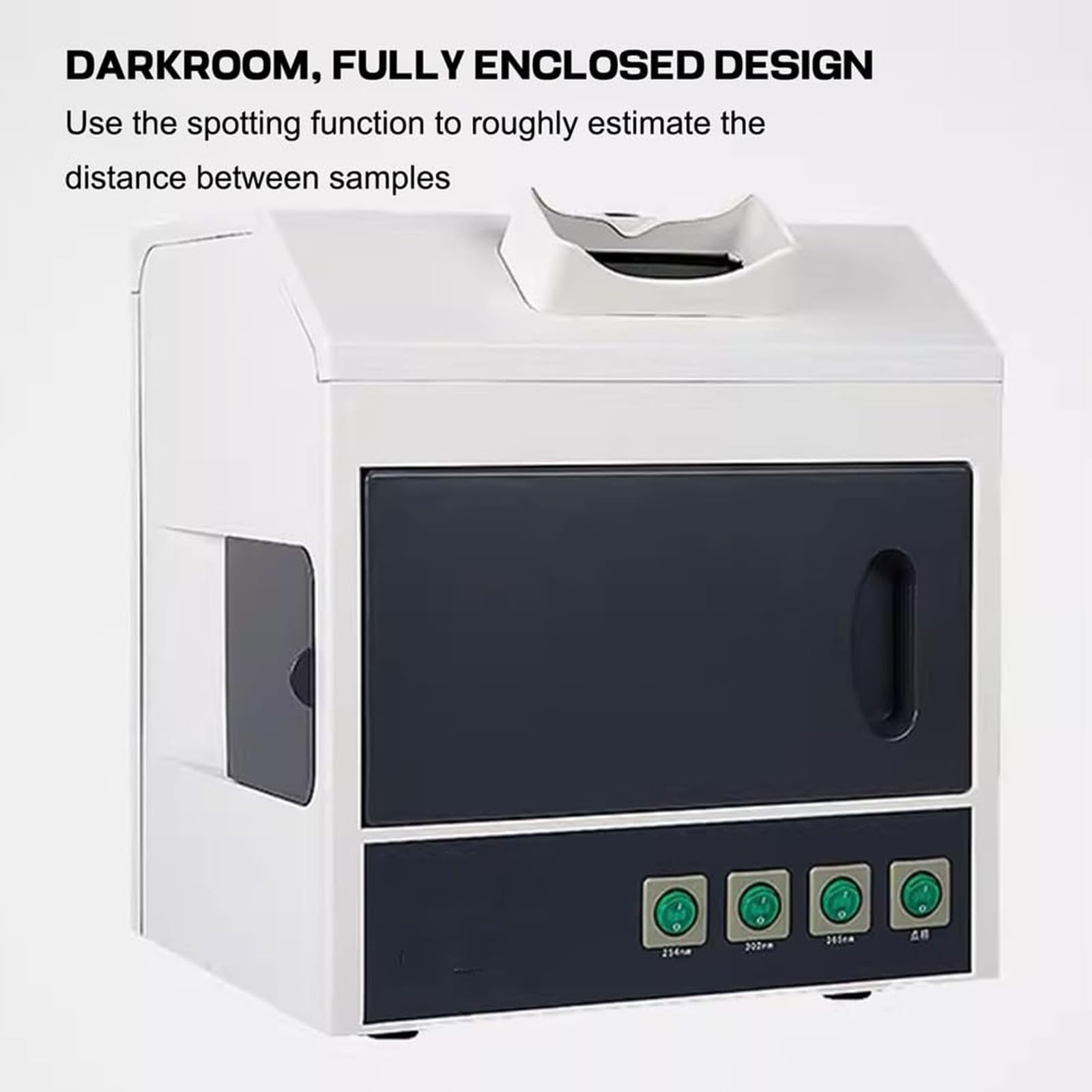 Analizzatore ultravioletto UV, Rivelatore di fluorescenza da laboratorio, 254nm/365nm, Angolo di luce regolabile, Finestra di osservazione per test di prodotto, Apparecchiatura scientifica