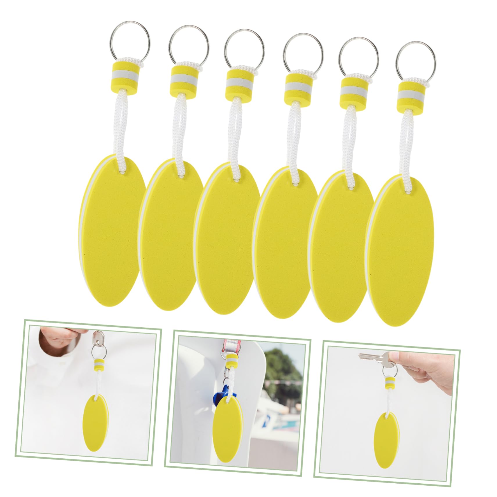 INOOMP 5 Set Di Portachiavi Galleggianti in Eva Con Design A Tavola Da Surf Robusti E Resistenti Per Uso Esterno 6 Pezzi * 5