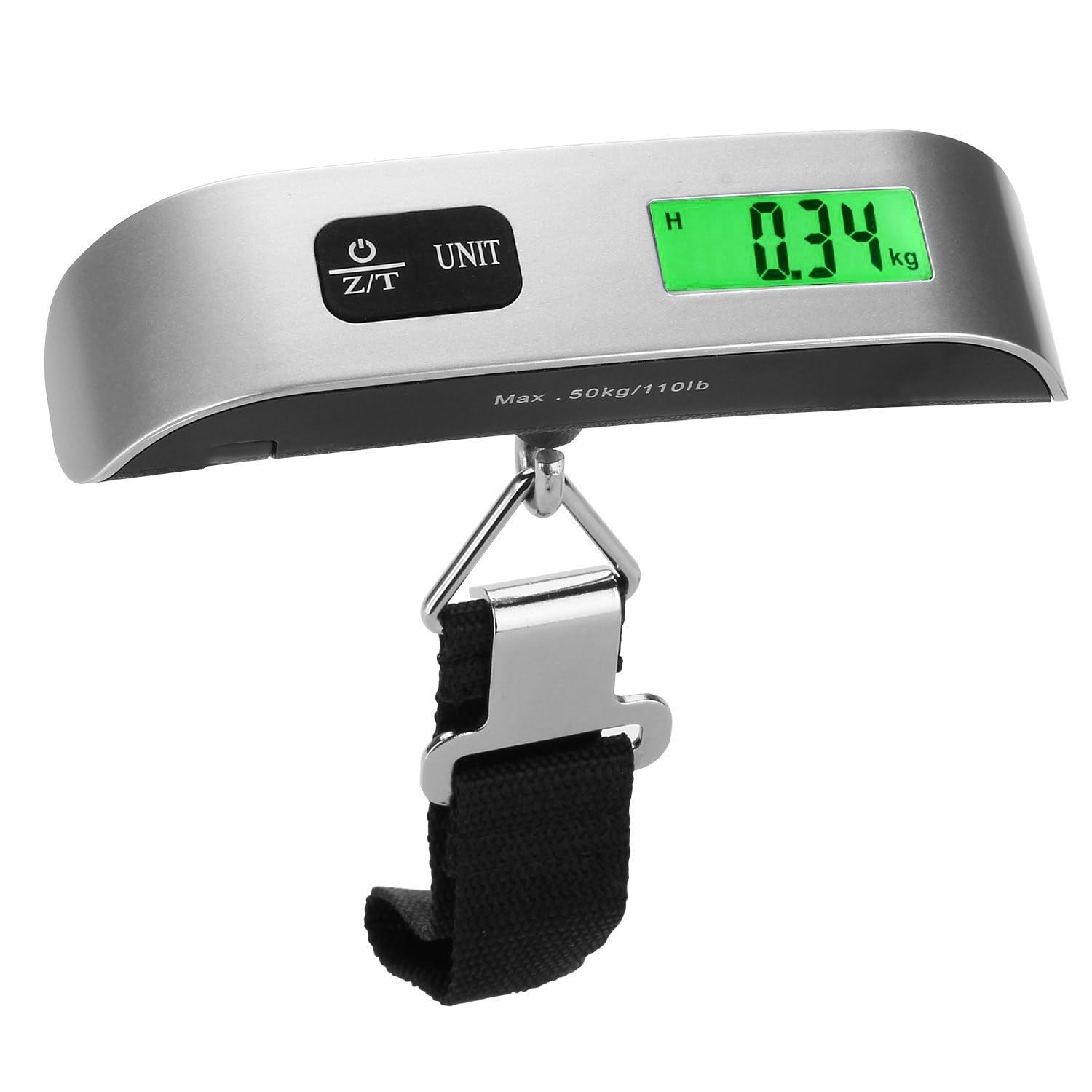 EAZY WHEELZ Digital Luggage Scale 10g–50kg | Travel Bag Hanging Weight Checker with Belt | Portable Electronic Weighing Scale – Silver, Multicolor-image-30