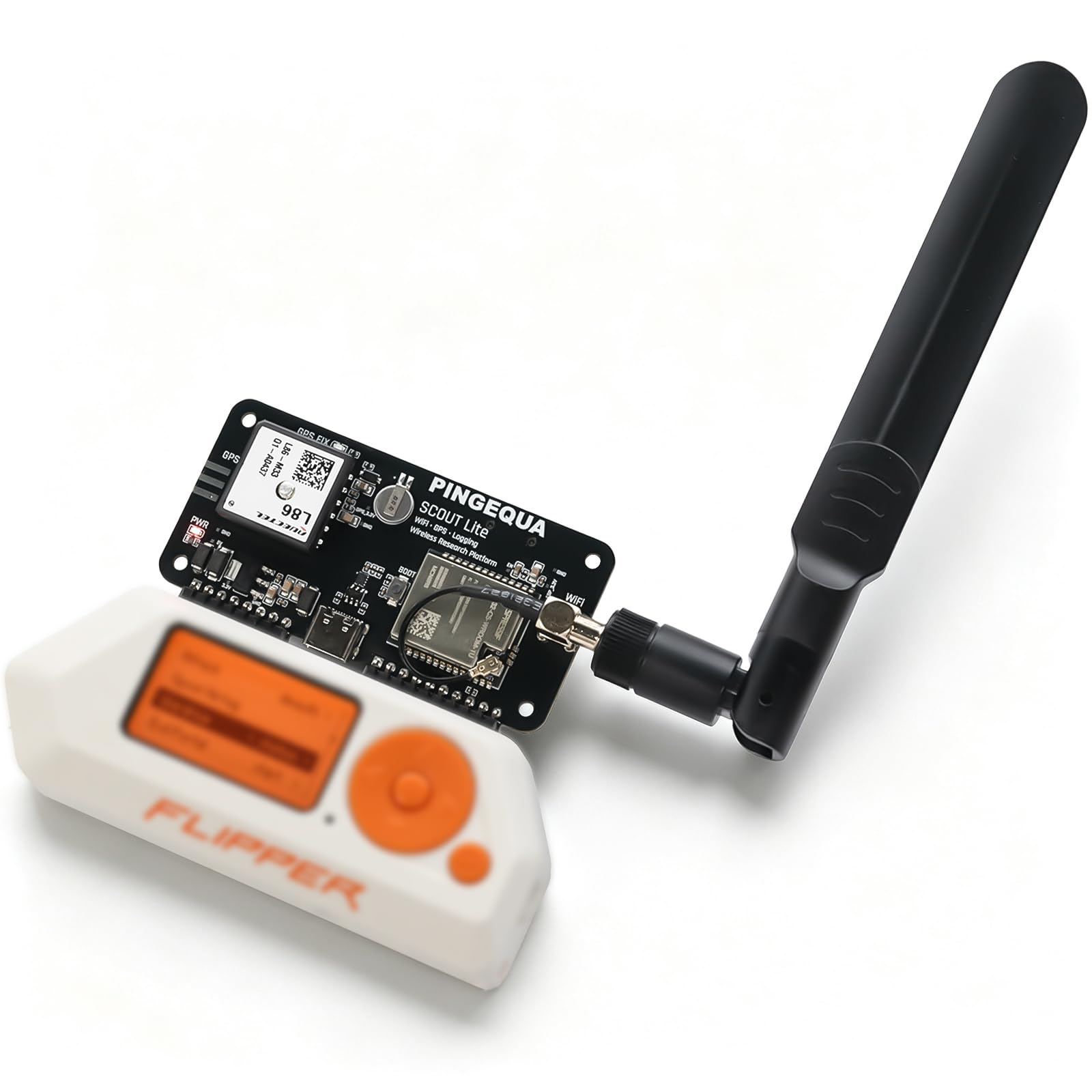 Flipper Zero Scout Lite ESP32-C5 Dual-Band Wi-Fi 6 GNSS Logging Modul, microSD CSV und SMA Antenne