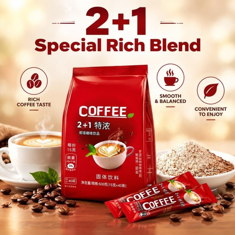 Mezcla de café instantáneo 2+1, 40 barras