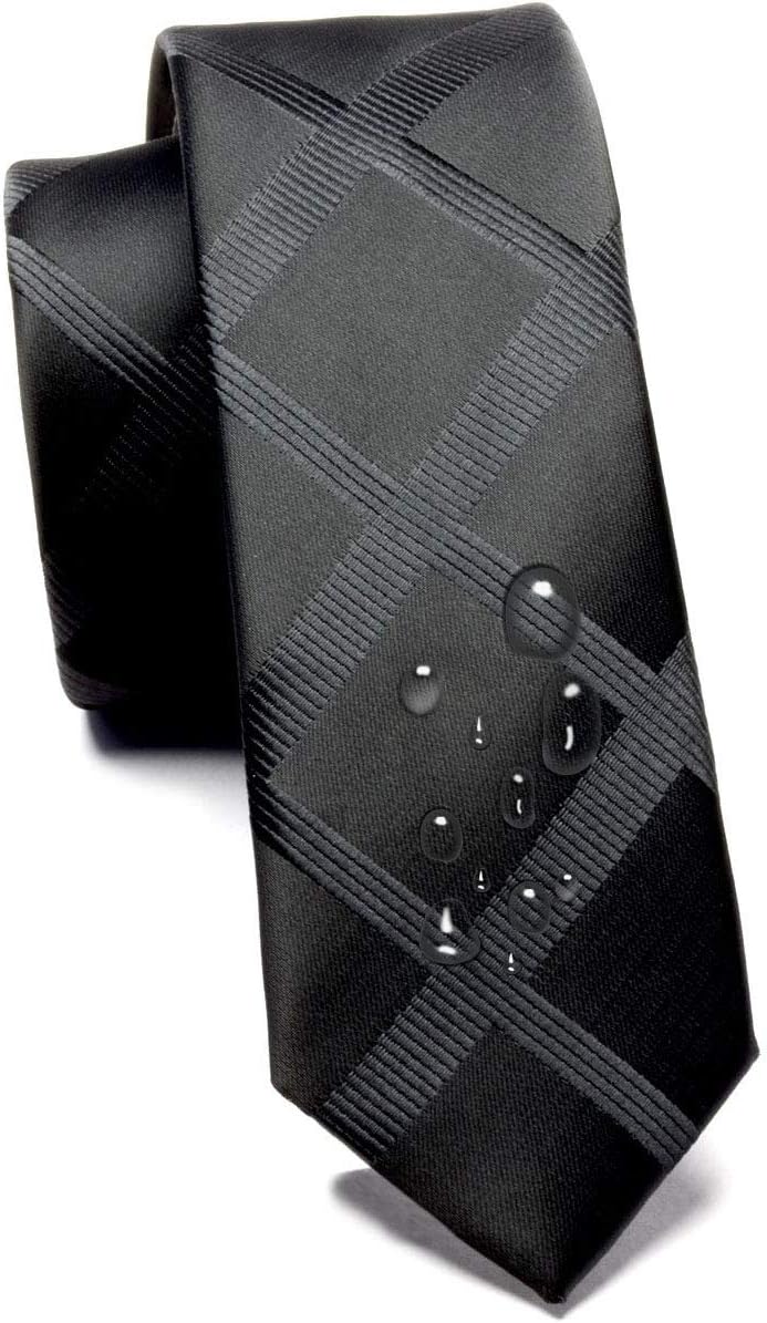 Skinny 2"๏ผ5cm๏ผ Casual Wedding Ties for Men Fashion Slim necktie + Gift Box