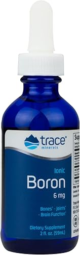 Miniatura 1 de Trace Minerals Boro iónico líquido (2 onzas)  Suplementos de boro que apoyan el metabolismo óseo, la función cerebral y las articulaciones