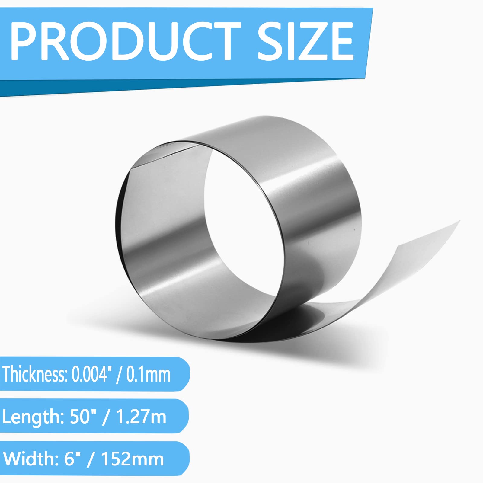 304 Stainless Steel Shim Stock - 50" Long -3
