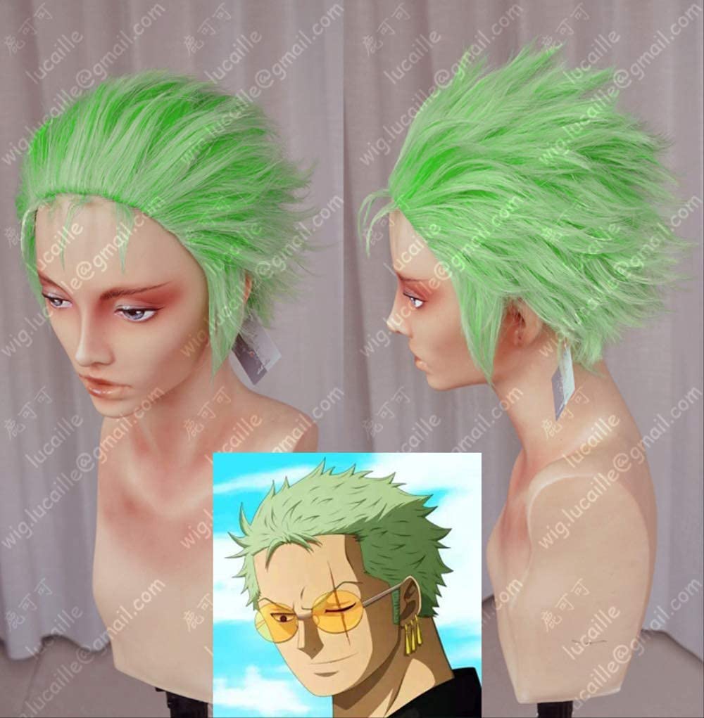 Amazon.com: LCNING Anime ONE PIECE Roronoa Zoro Wig Cosplay Slicked-back  Green Heat Resistant Synthetic Hair Wig + Wig Cap, OneSize : Everything Else