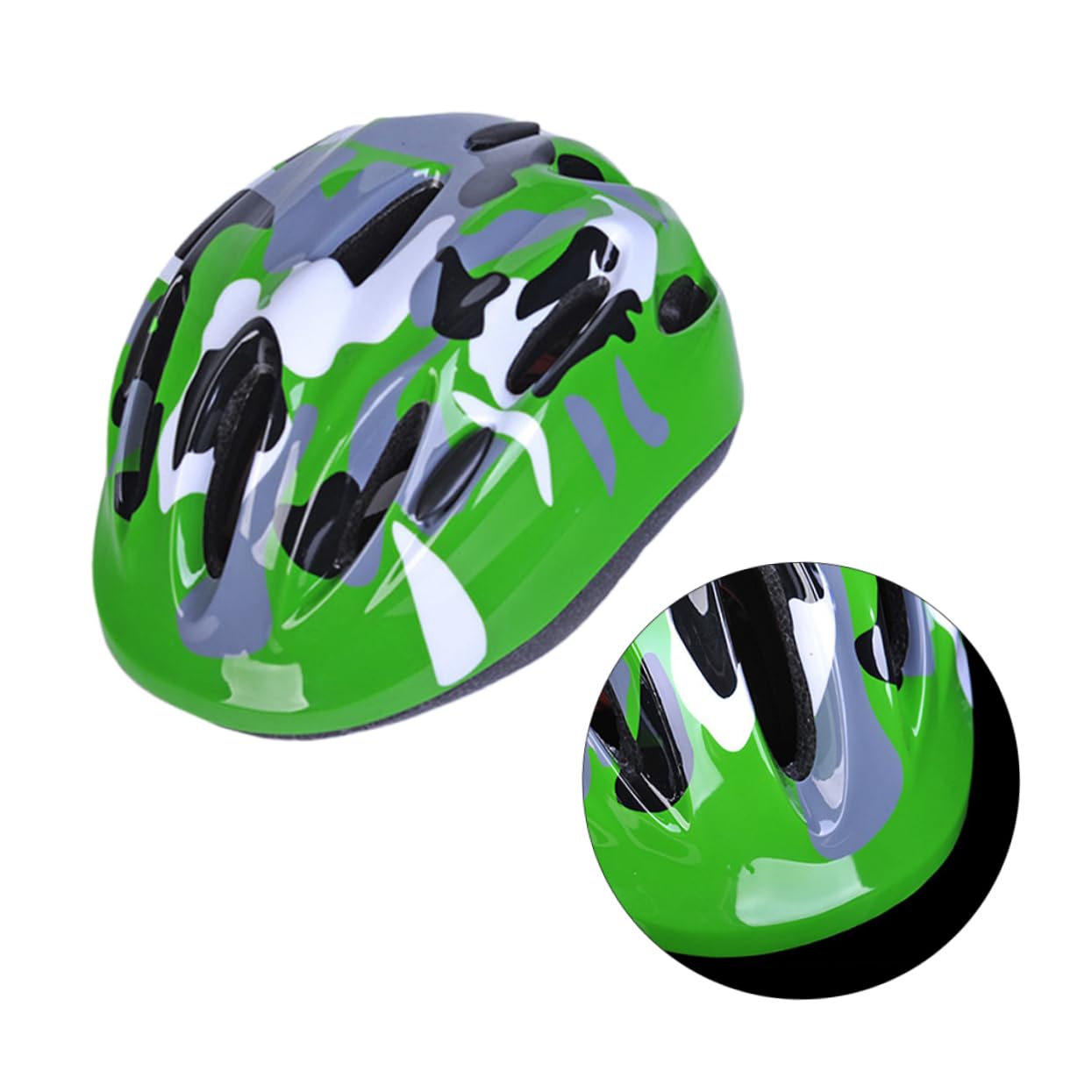 iplusmile 2 Pièces Casque Enfant Casque Roller Skating Cyclisme de vélo s de vélo Green