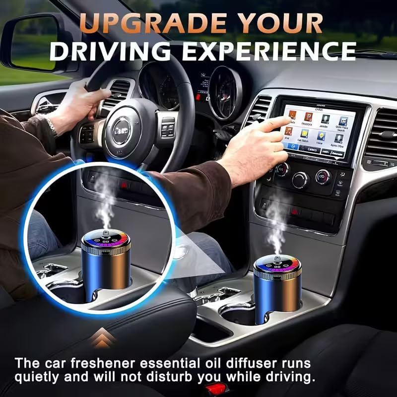 [Car Super Companion] Intelligent car aroma diffuser, starry sky mode, essential oil diffuser, long-lasting freshness, an ideal gift for car enthusiasts (Diffuser +3pc Ocean Essential Oil)