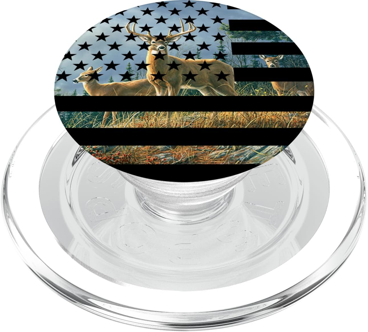 Big Buck American Flag Whitetail Deer Pop Socket - Hunting PopSockets PopWallet for MagSafe