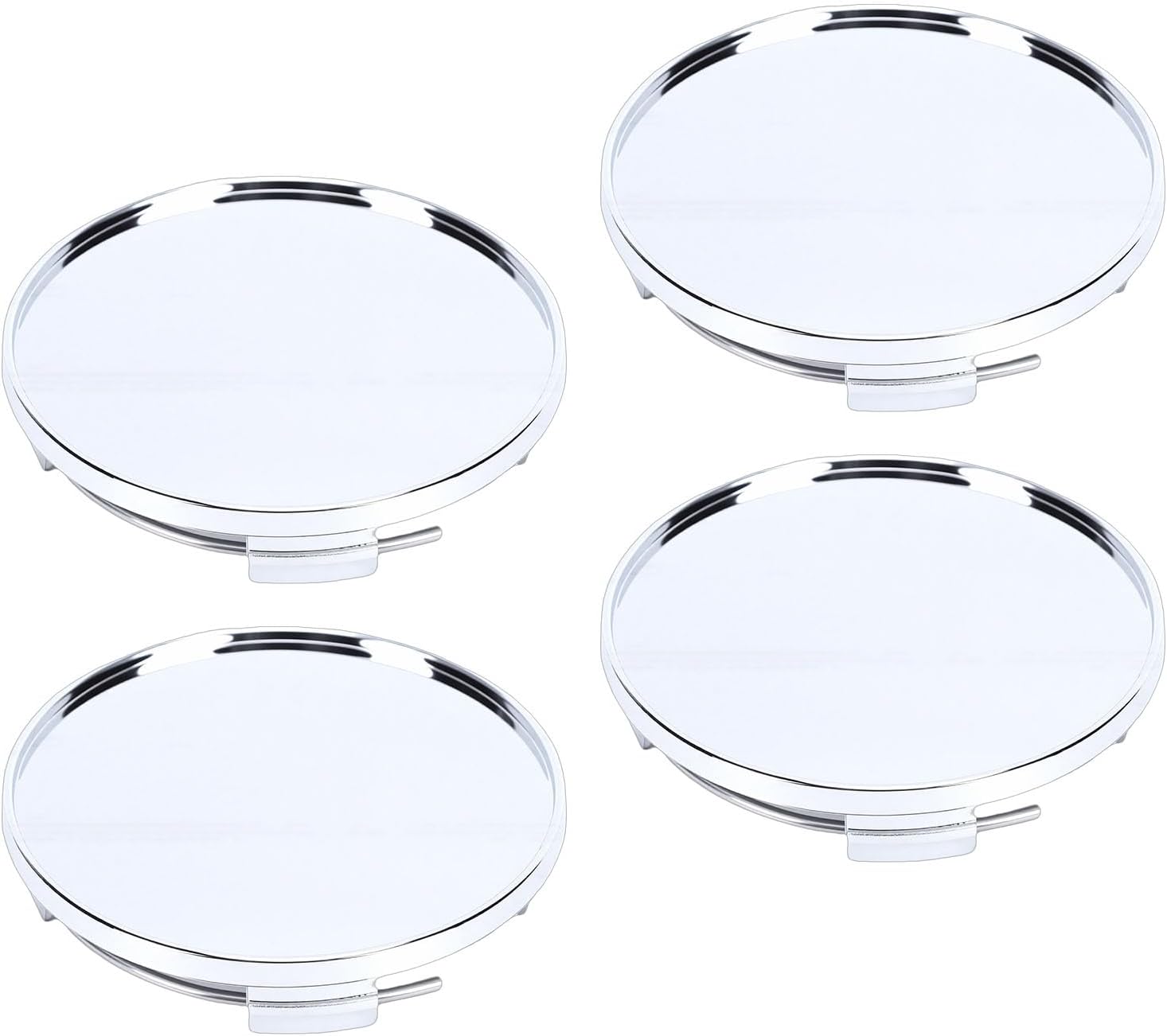 4PCS Car Wheel Center Caps Hub Covers 68mm 2.68in OD 62mm 2.44in ID ABS Chrome Plated with Scratch Design for SUV Sedan Truck Vehicle image 3