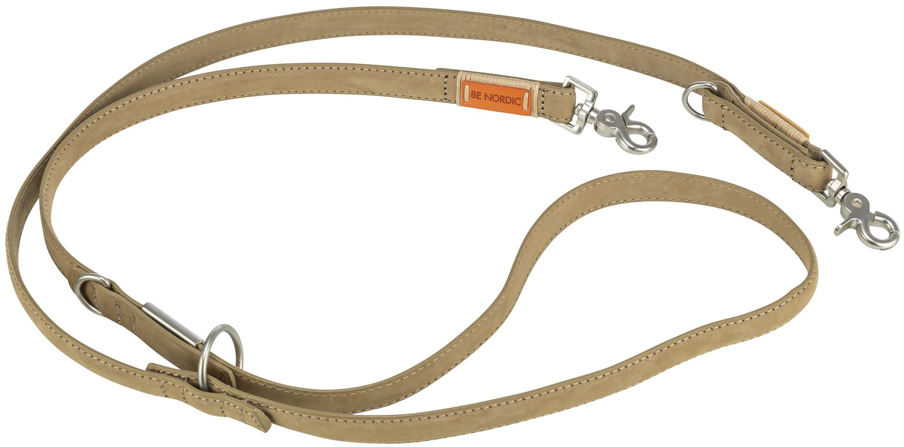 TRIXIE Hundeleine aus Leder BE NORDIC V-Leine Leder XS-S, 2,00 m 15 mm in sand - umweltfreundliche Hundeleine mit nordischem Charme - für sehr kleine bis kleine Hunde - 17431