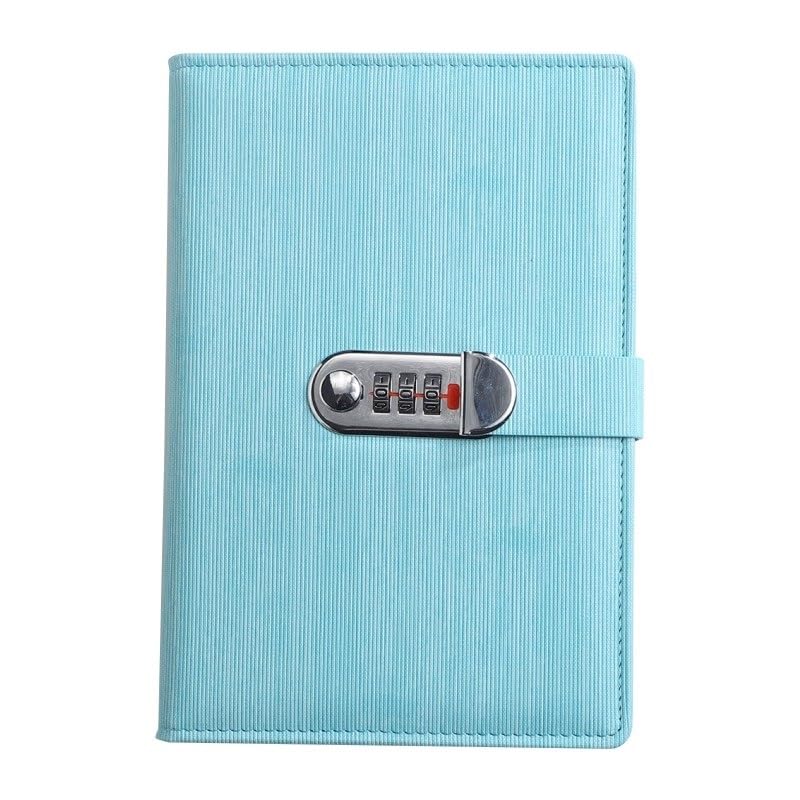 Journal intime rétro A5 bleu avec cadenas pour préserver les secrets des étudiants