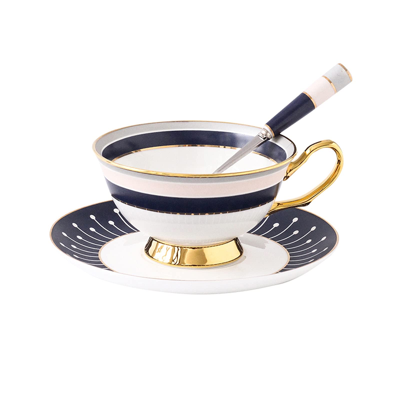 Tasses à café de luxe avec soucoupes pour le thé de l'après-midi