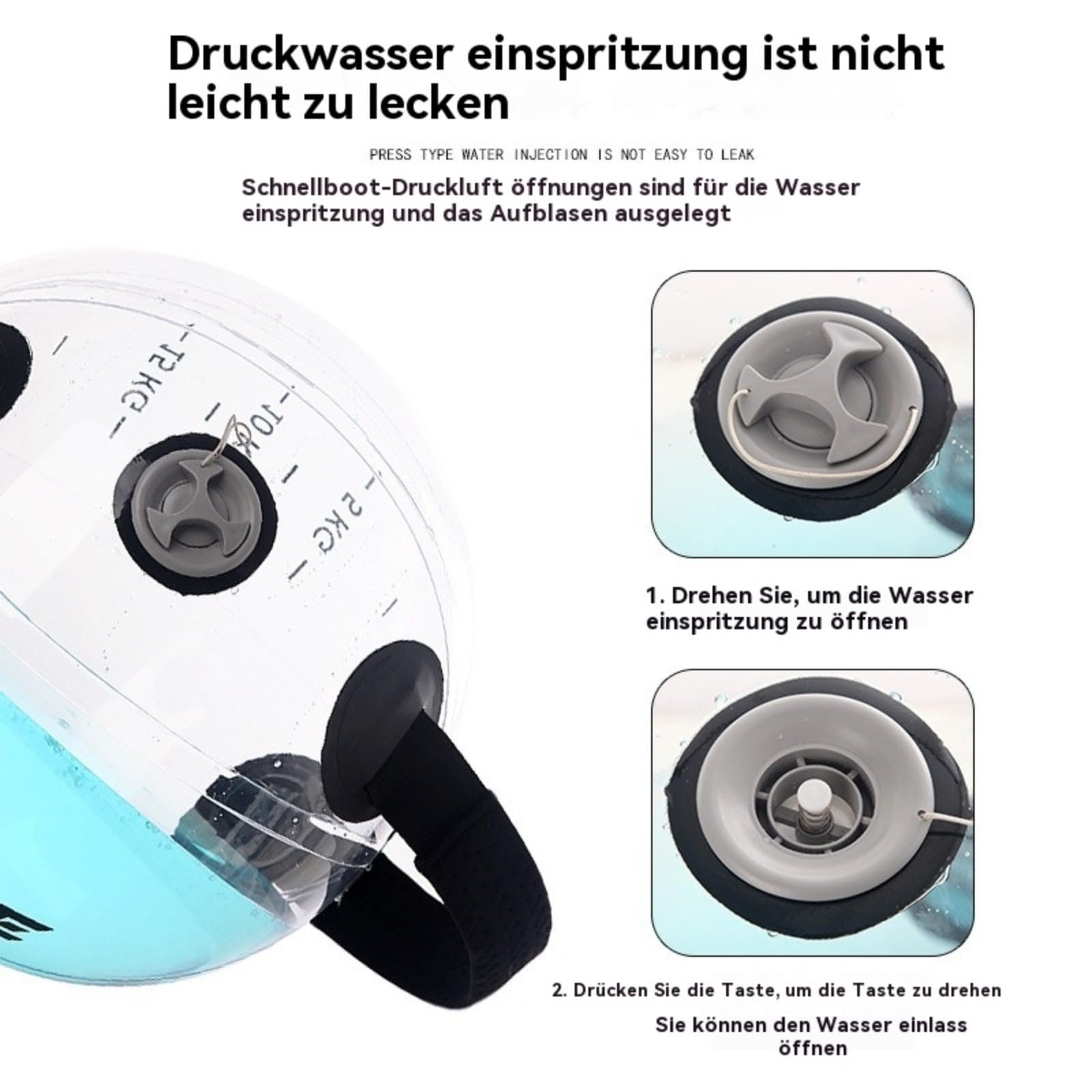Sac à eau d'haltérophilie avec pompe à pied - Convient pour la musculation en intérieur - Pour haltérophilie, sac à eau, équilibre, force, haltérophilie, protection contre les chutes