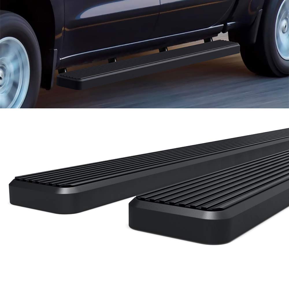 HD Ridez Running Board 6" Black Compatible with Chevy Silverado GMC