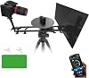 Motorized 360 Rotating Turntable, Camera Spinner with Green Screen & Clamps – Automatic Turntable for Product Photography, Video Booth, Stop-Motion & B-Roll App Controlled, Silent Motor, 10kg Load