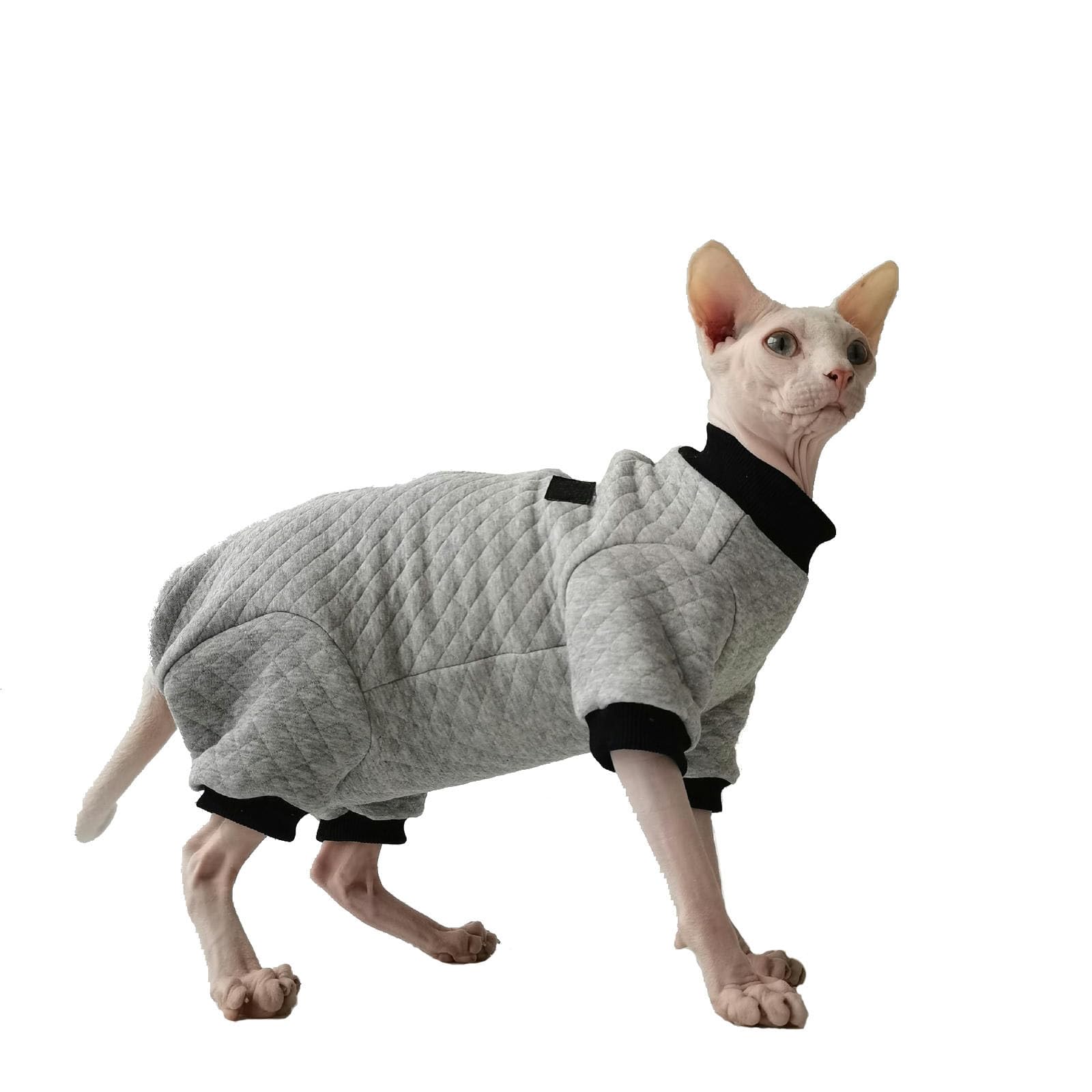 Sphynx Sin Pelo Mono De Gato Abrigo De Invierno Suéter De Gato Suéter De Gato Suave Y Cómodo Ropa De Gatito Algodón Lindo Pijama De Gato Moda De 4 Piernas Ropa De Gato Gatito Sin Pelo