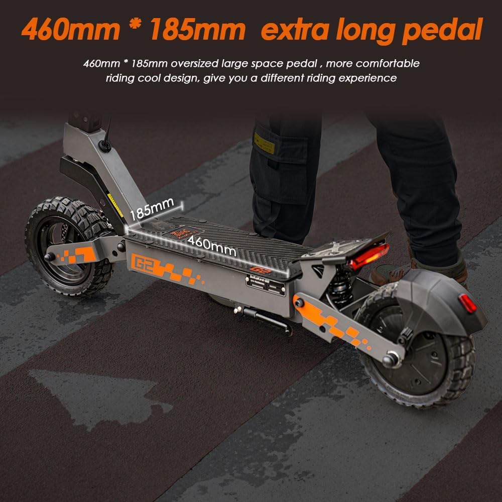 Kukirin G2 E Scooter, Elektroroller, 48V 15Ah Elektro Roller, Fährt 55 Km, Faltbarer E Roller Offroad, Mit Doppelter Stoßdämpfung Vorne und Hinten, 10" Elektro E-Scooter