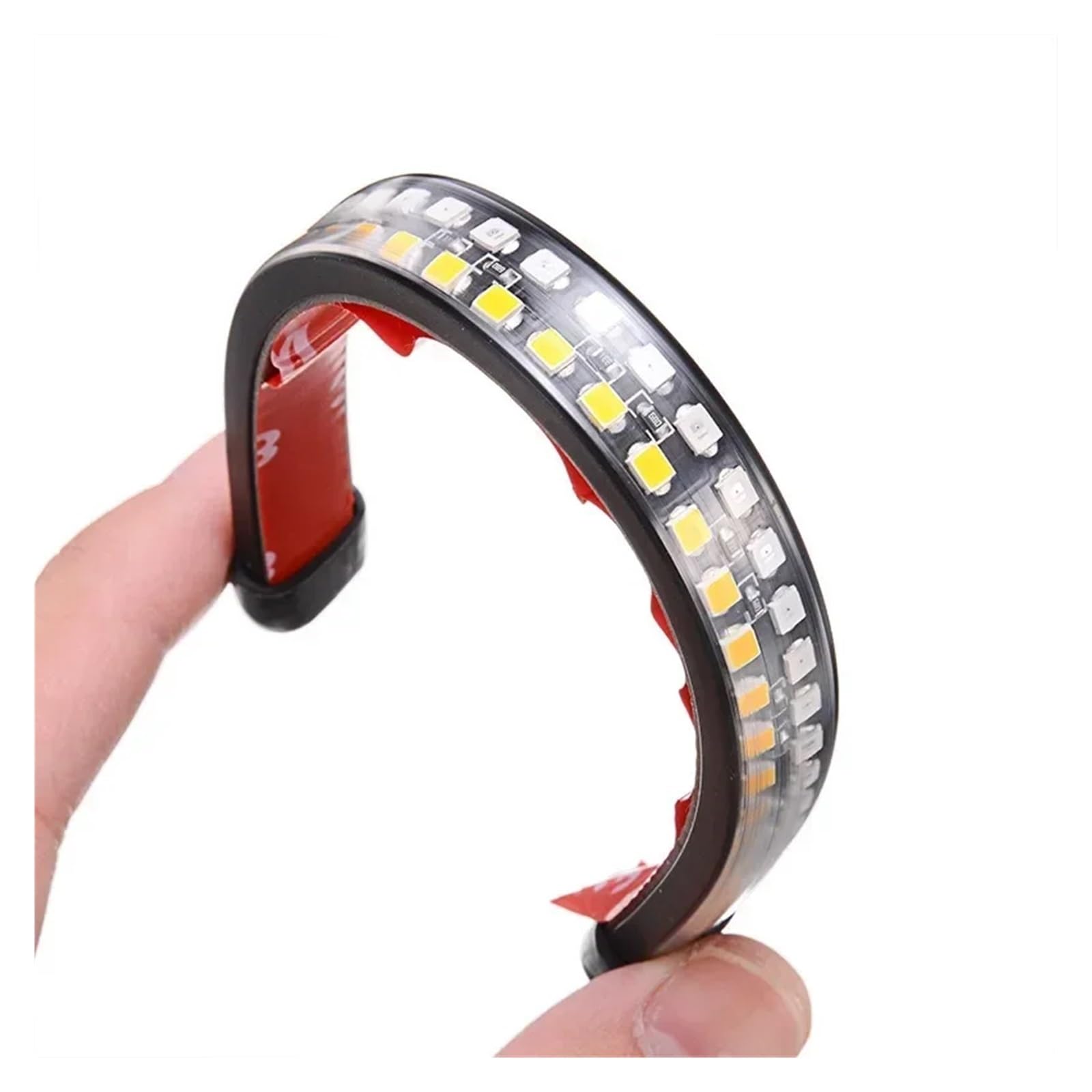 Striscia Luminosa a LED Flessibile per Moto da 20 cm, 30 cm e 40 cm con indicatori di direzione Posteriori, luci di Stop e luci diurne.