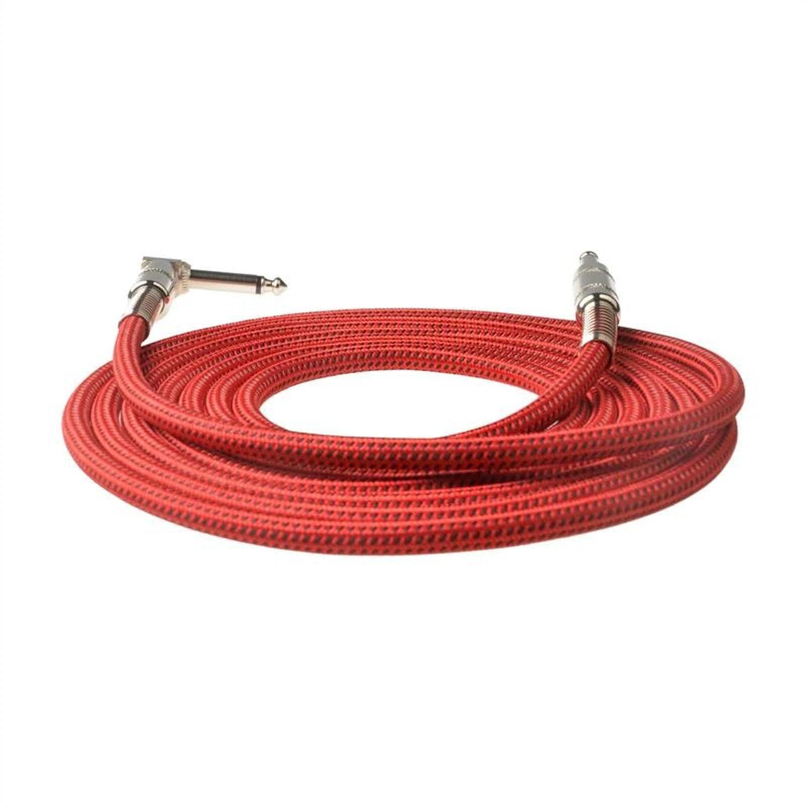 Pleciony Drut Gitarowy 3 M 6,35 Mm Ekranowany Przedłużacz Audio Z Miedzi Beztlenowej Do Gitary Kabel do Instrumentów Gitarowych