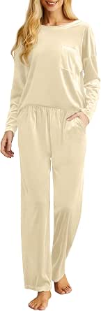 PrinStory Schlafanzüge Für Damen Ensemble De Pijama Femme
