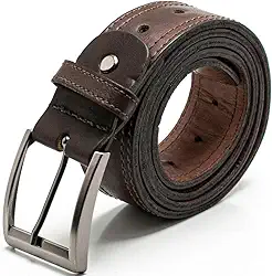 Cinto Largo Masculino Em Couro 100% Natural