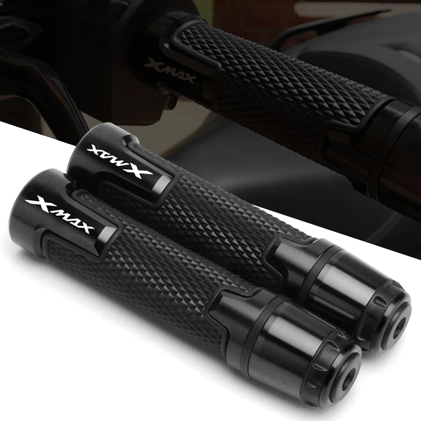 Pour Yamaha X-MAX XMAX 300 125 200 250 400 T-Max 530 500 T-Max 530 SX DX Embouts Guidon pour moto Poignées Guidon Street & Racing Universal 7/8'' 22mm