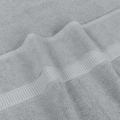 Image of Utopia Towels Jumbo Bath Sheets 2 Pack, 35x70 in, 600 GSM Cotton Cool Grey | Extra Large Ring Spun Cotton Bath Sheets - Soft Plush, Quick-Drying, Highly Absorbent, Great for Everyday Use