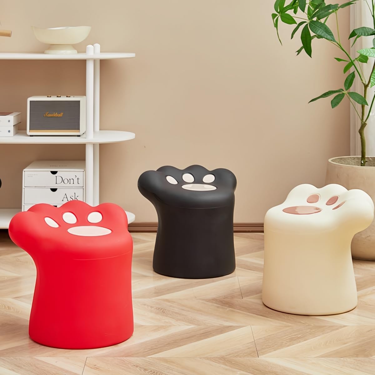 クラシックファブリック スツール いちご泥棒 猫脚 602-1061