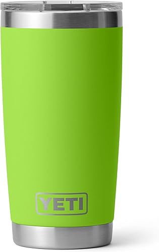 Miniatura 50 de YETI Rambler - Vaso de acero inoxidable con aislamiento al vacío de 20 onzas con tapa MagSlider verde azulado (Agave Teal)