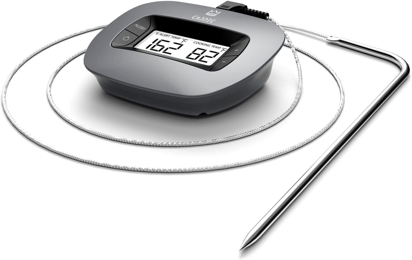 Cappec Kitchen Meat Thermometer with Sound Alert for Oven BBQ Smoker Grill