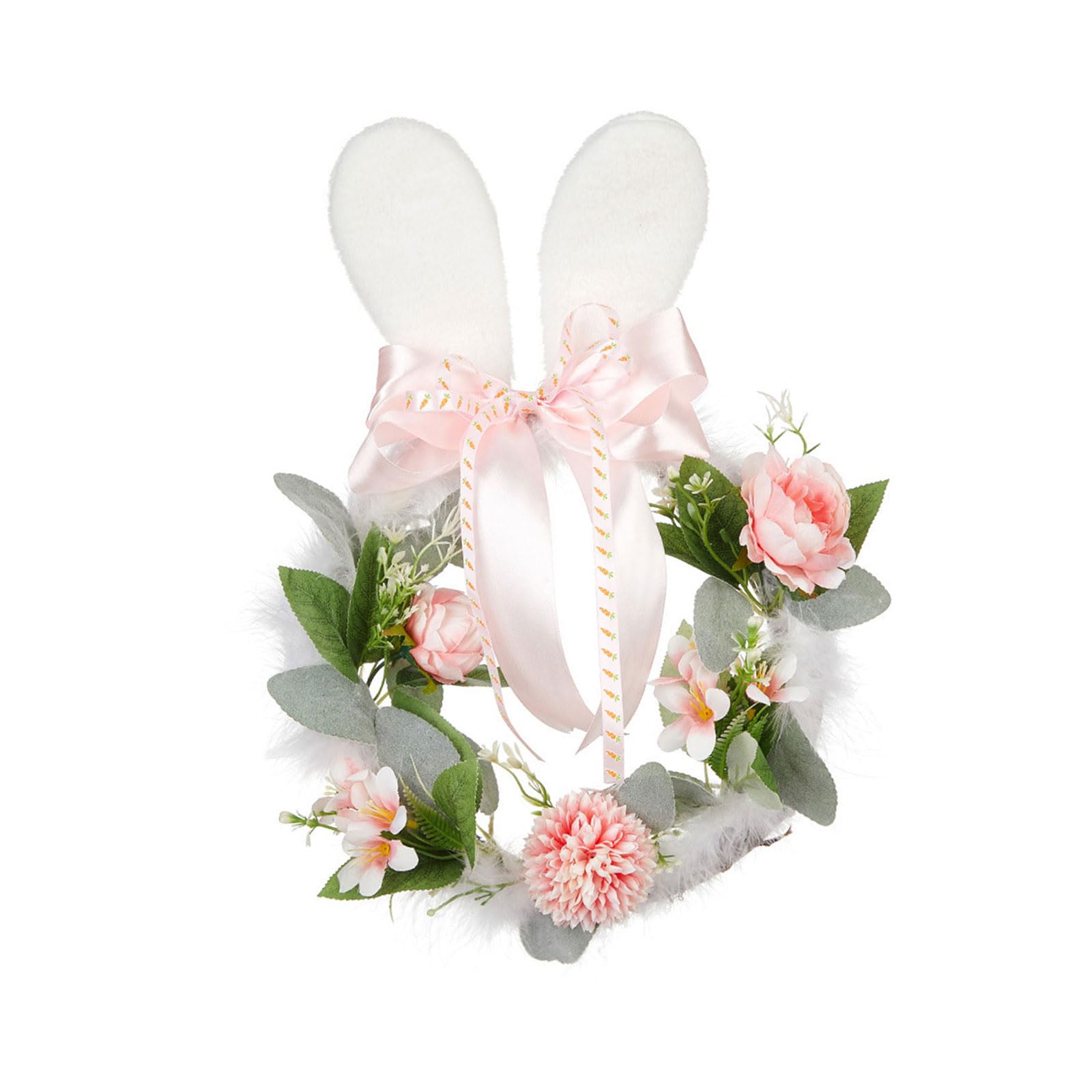 carotoe Wreath Artificial Vine Wreath Hanging Decoration for Front Door Porch Stair Window Hallway Wedding Decoration Colorful Hanging