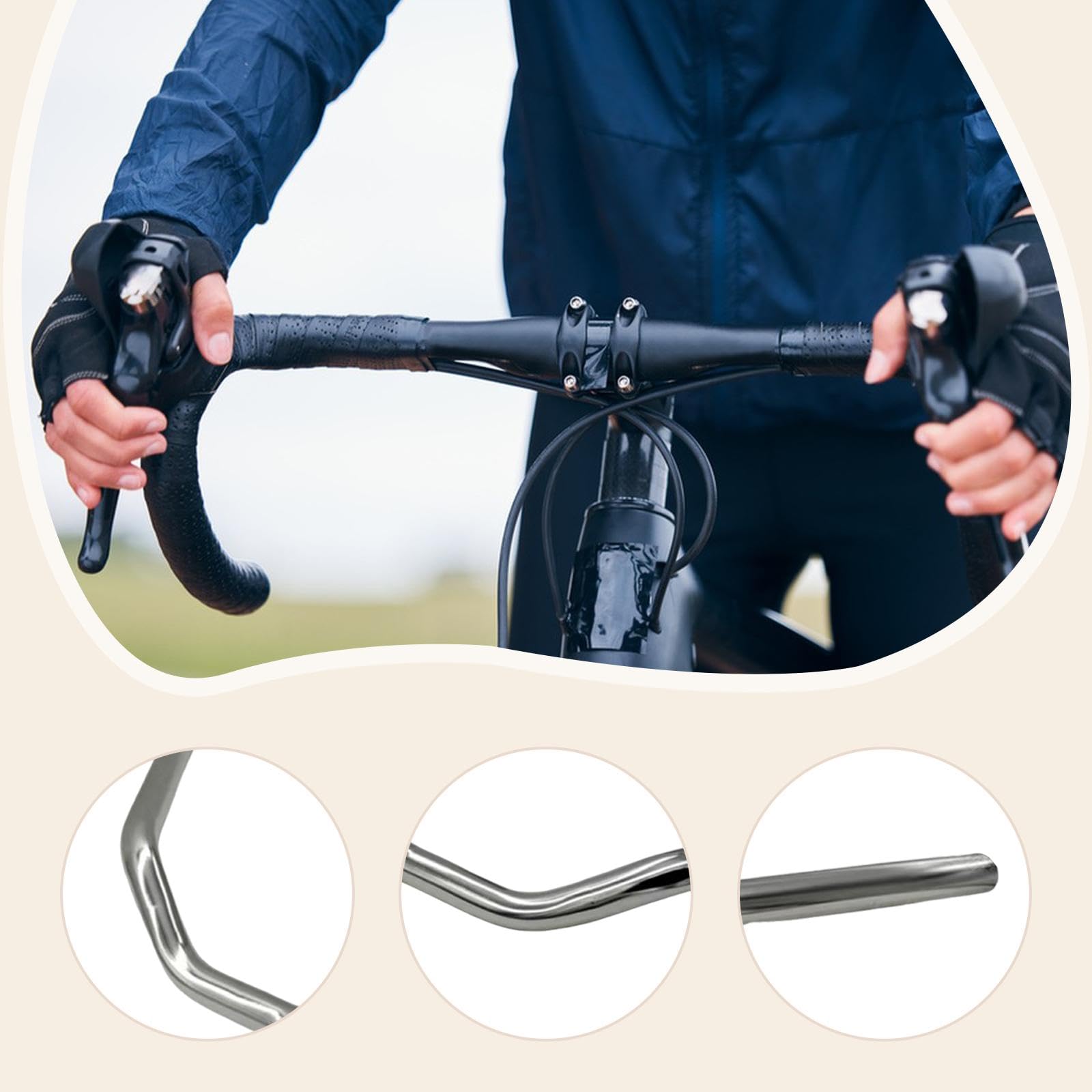 F Fityle Guidon de vélo en Alliage d'aluminium argenté Robuste, Fixation Professionnelle, Installation Simple et Remplacement