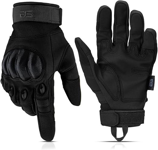 Glove Station - Tactical Shooting Hard Knuckle Gloves for Men and Woman with Touchscreen Fingers - Durable and Comfortable Hand-Gear for Outdoor Work Shooting and Hunting