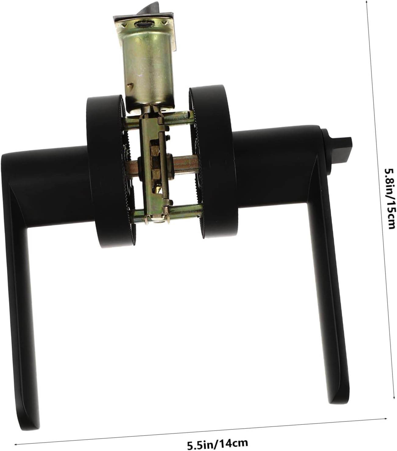 TEHAUX Interior Door Lever Handle Set Privacy Locking Door Handles for Bedroom and Bathroom 3-Rod Design Keyless Easy Installation