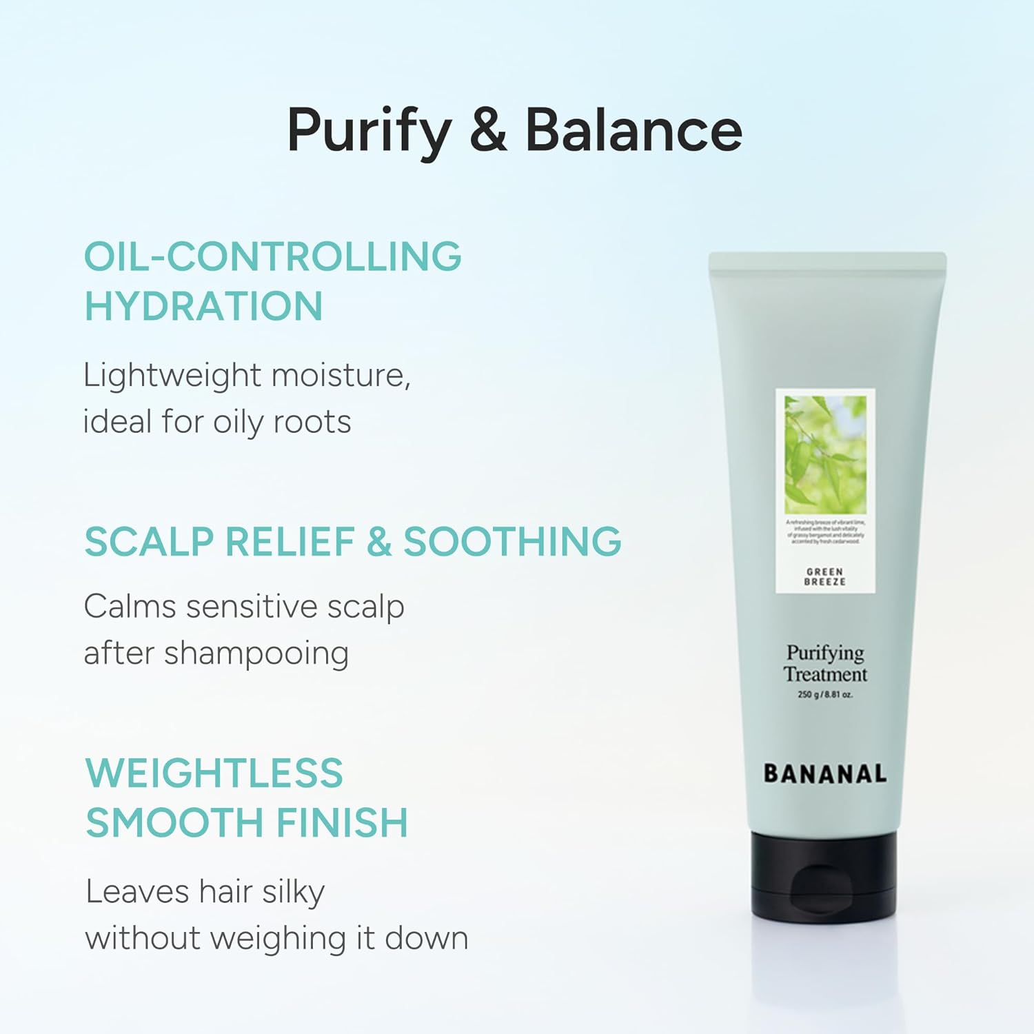 Purifying Scalp Shampoo & Conditioner Set – Deep Cleanse + Lightweight Nourishment for Oily, Sensitive Scalp – Herbal Extracts, Menthol, Biotin, Niacinamide – pH 5.5 – Korean Hair