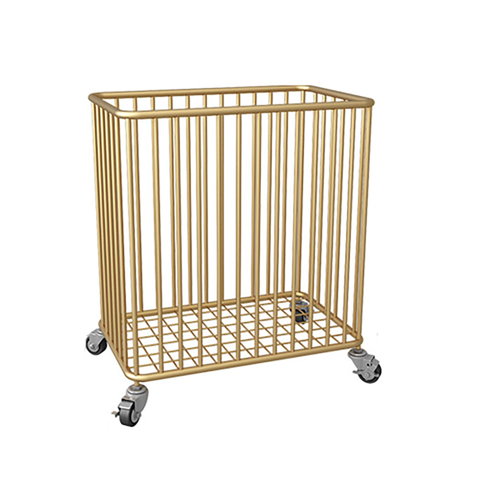SFSLBFB Laundry Hamper Cart Sorter Clothes Basket for Dirty Clothes - Sturdy Metal Hamper Bin on Wheels, Large Organizer Rack for Bathroom - Convenient Laundry Storage Solution with Rolling Wheels