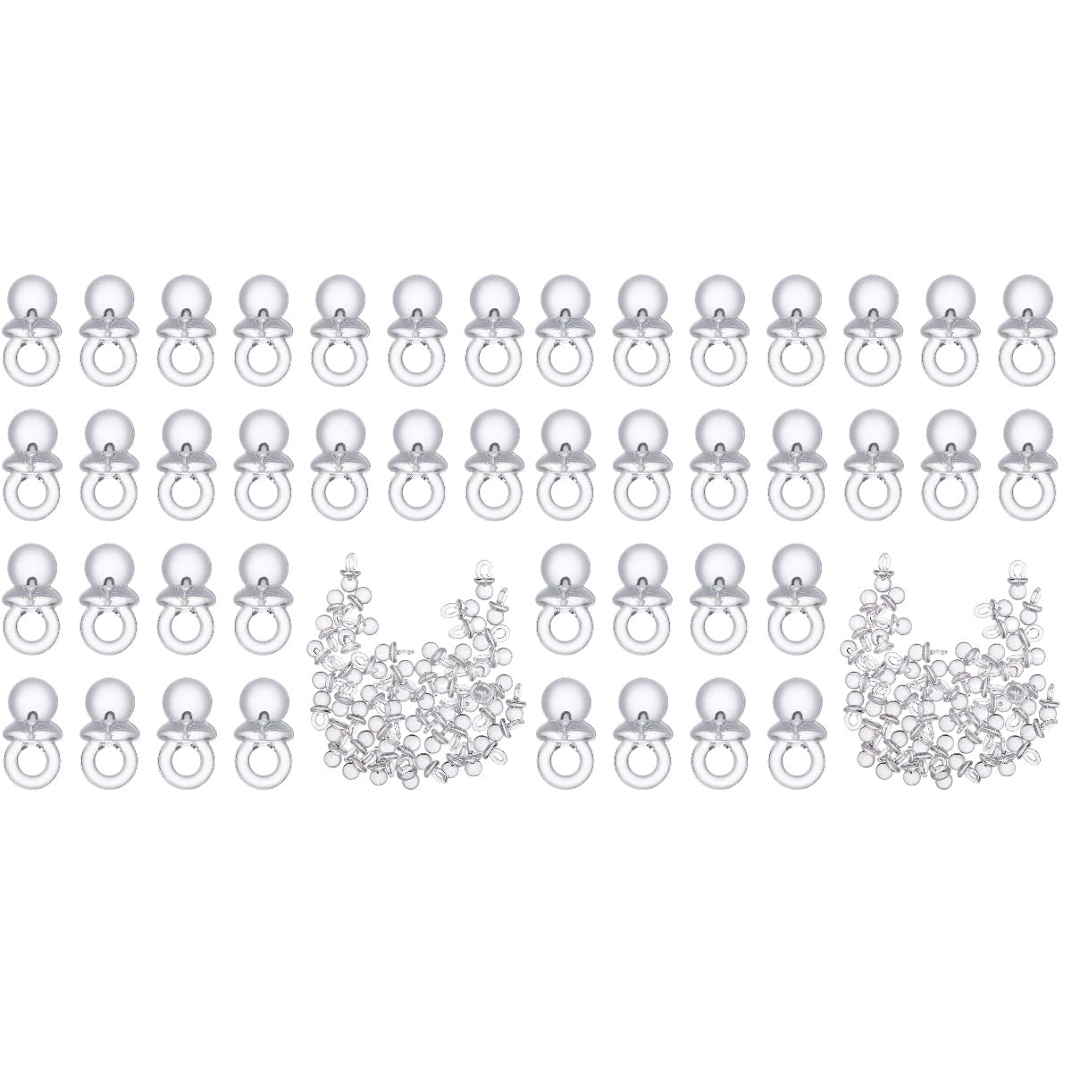 Tofficu 2sets Baby Pacifier DIY Accessories Acrylic Pacifier Set Baby Shower Decor Newborn Newborn Supplies 50pcs*2