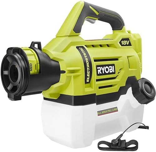 RYOBI ONE+ P2809BTL - Pulverizador electrostático inalámbrico de 18 V, 0.5 galones (solo herramienta), P2809BTL