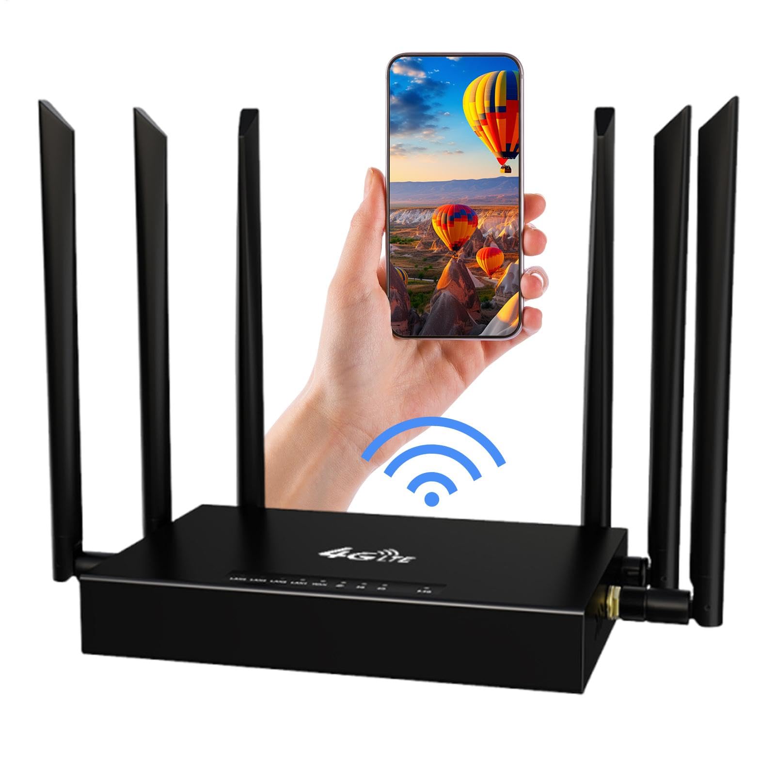 Routeur WiFi Haut Débit, Routeur Intelligent Internet sans Fil,Routeur Satellite Haut Débit Illimité - Routeur WiFi Plug Play pour Ordinateur Portable Et Téléphone Fonctionnant dans Le Désert,