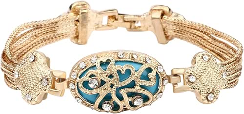 Gold Plated Turkish Jewelry Hollow Style Heart Bracelet for Women
