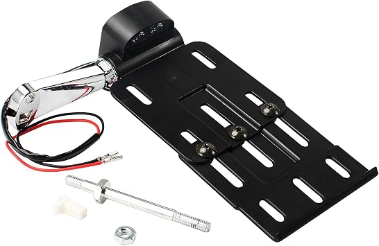 Motorcycle Rear Side License Plate Bracket Holder with LED Light Compatible with Harley Sportster 2004-Later XL883 XL883L XL1200 XL1200X... Chrome