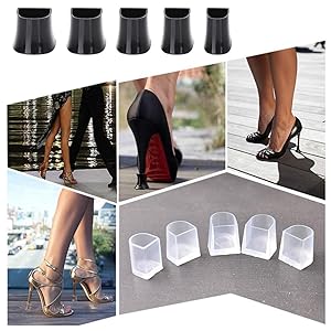 6 Paia Protezioni Per Tacchi In Gomma Trasparente - Anti Scivolo Per Tacchi Alti Donna - Foto 4